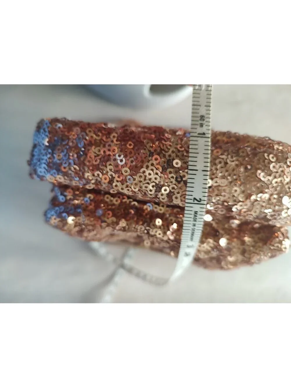 Loungefly Disney Parks Rose Gold Sequin Mini Backpack with Bow and Ears